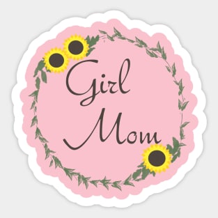 Girl Mom Sunflower Sticker